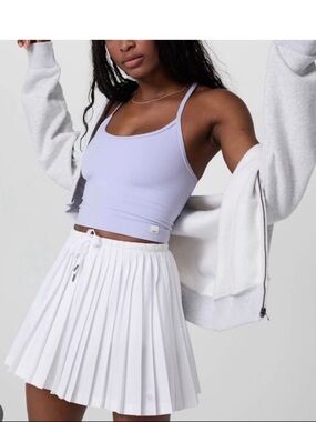 Vuori White Clementine Pleated Skirt